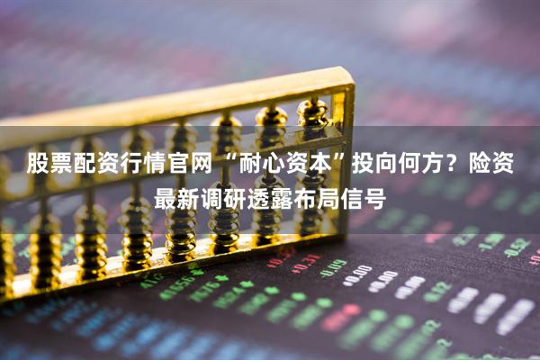 股票配资行情官网 “耐心资本”投向何方？险资最新调研透露布局信号